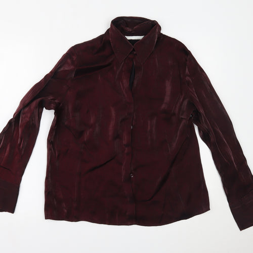 AMARANTO Womens Red   Basic Button-Up Size 18