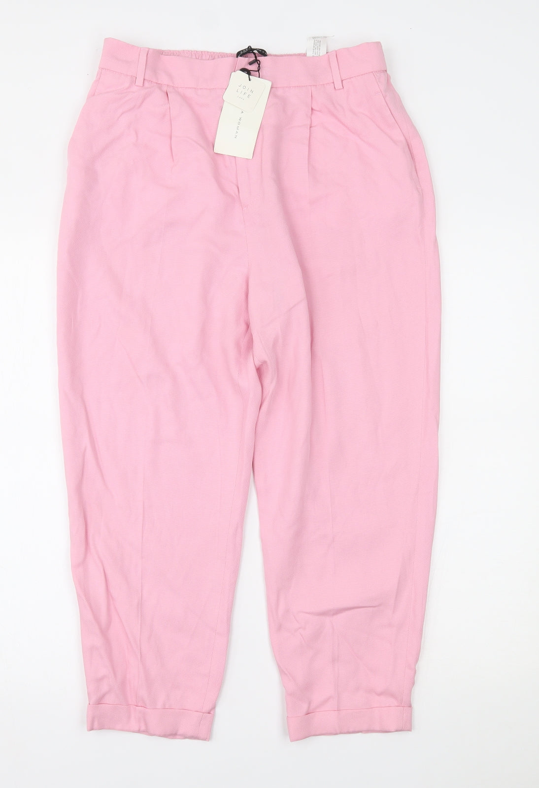 Zara Womens Pink   Trousers  Size M L22.5 in