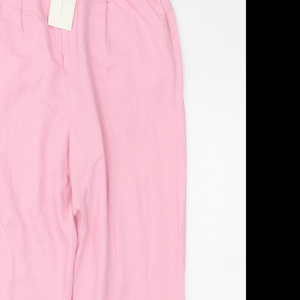 Zara Womens Pink   Trousers  Size M L22.5 in