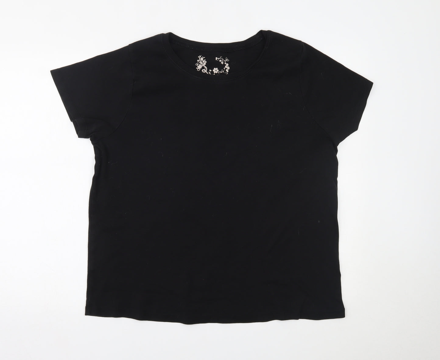 Arcadia Womens Black   Basic T-Shirt Size 24