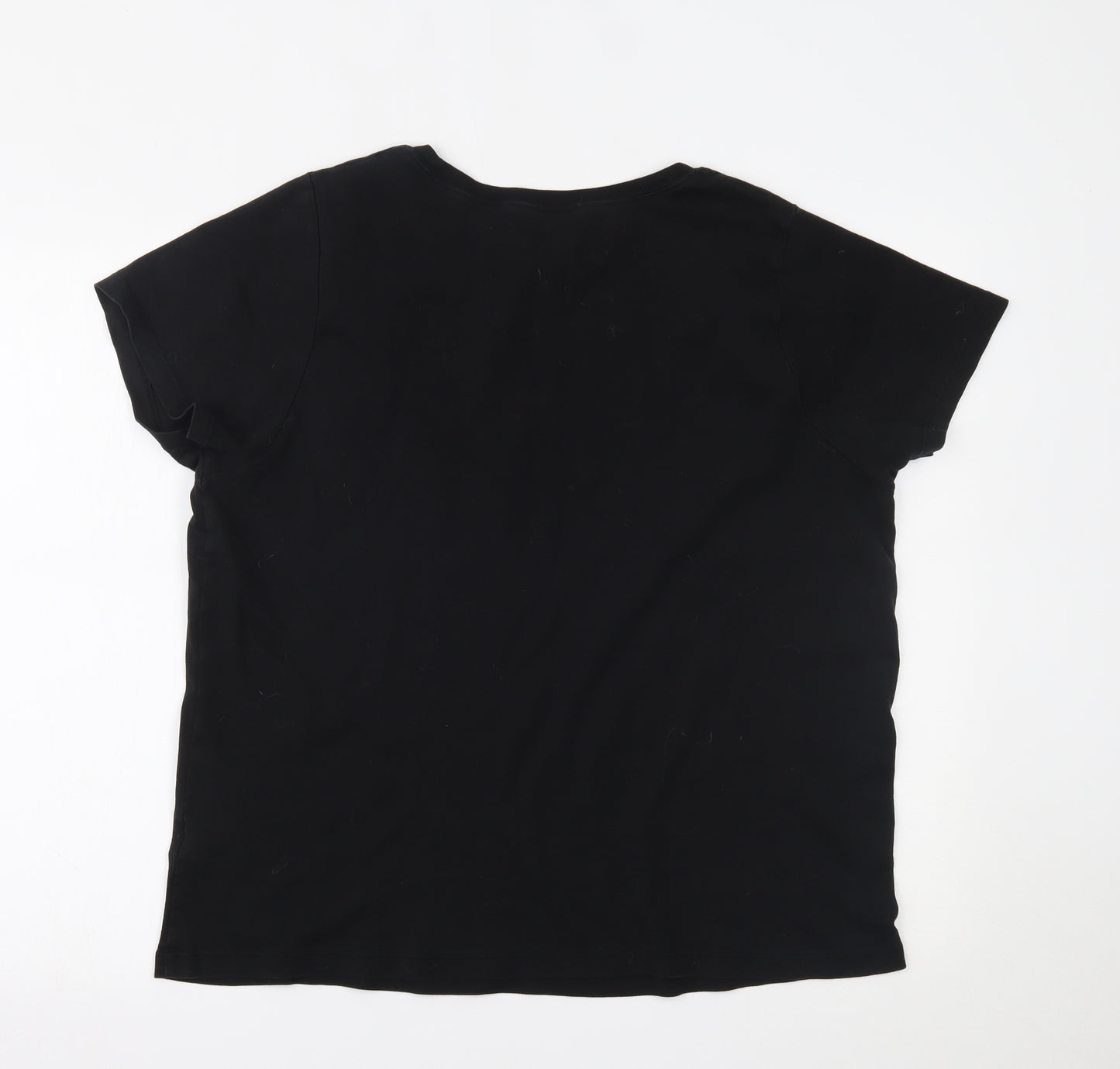 Arcadia Womens Black   Basic T-Shirt Size 24