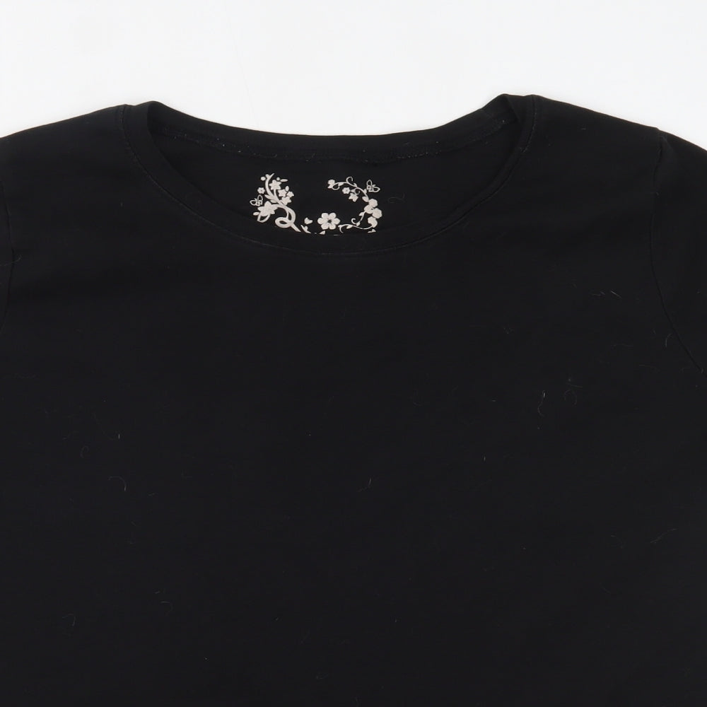 Arcadia Womens Black   Basic T-Shirt Size 24