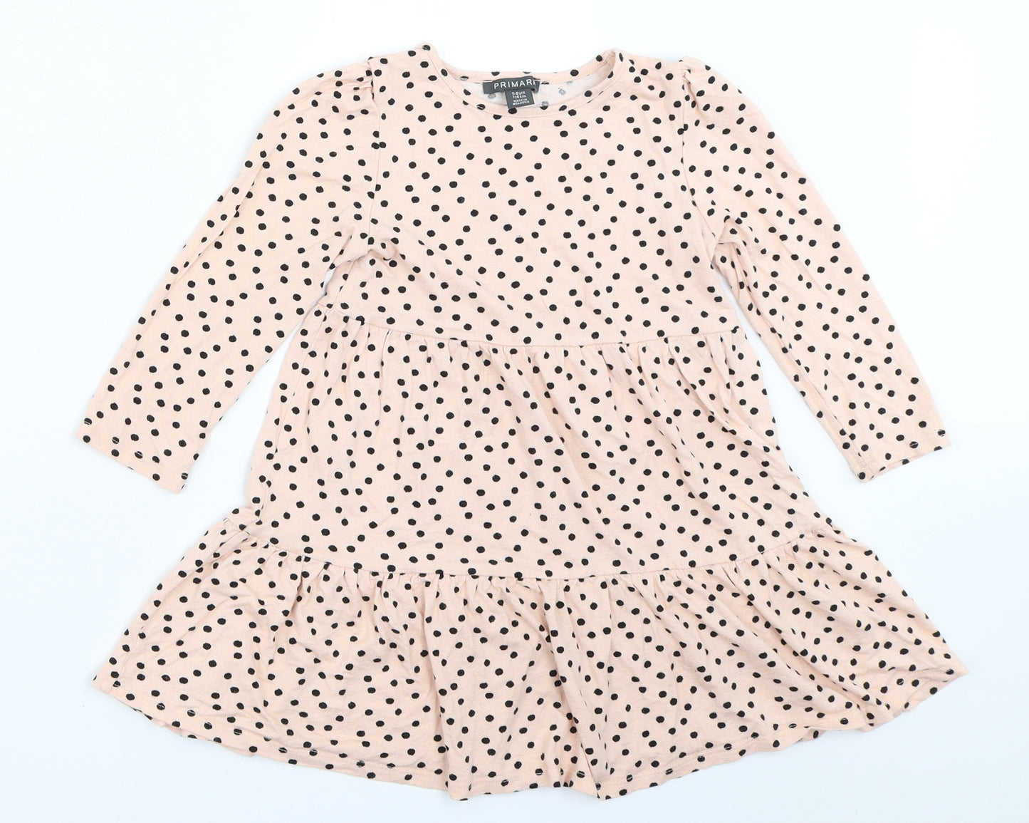 Primark Girls Pink Polka Dot  Fit & Flare  Size 5-6 Years
