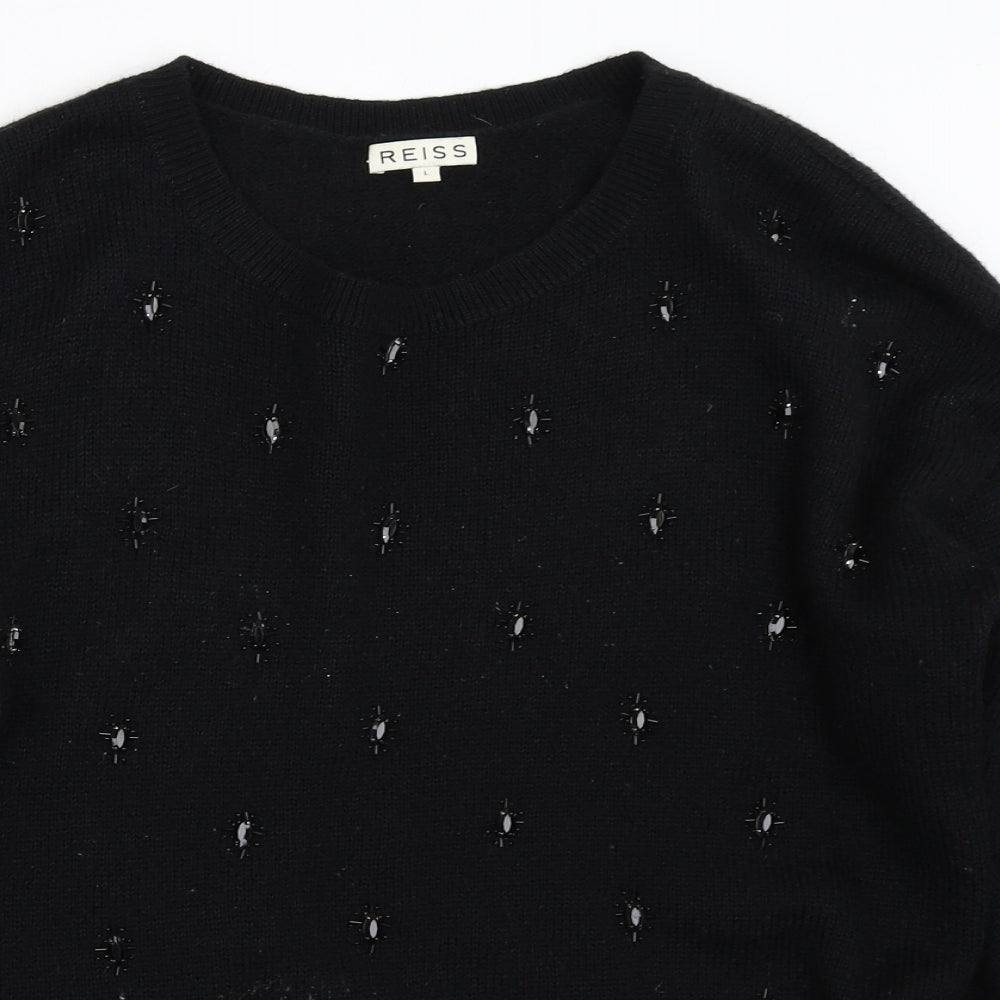 Reiss Womens Black   Pullover Jumper Size L