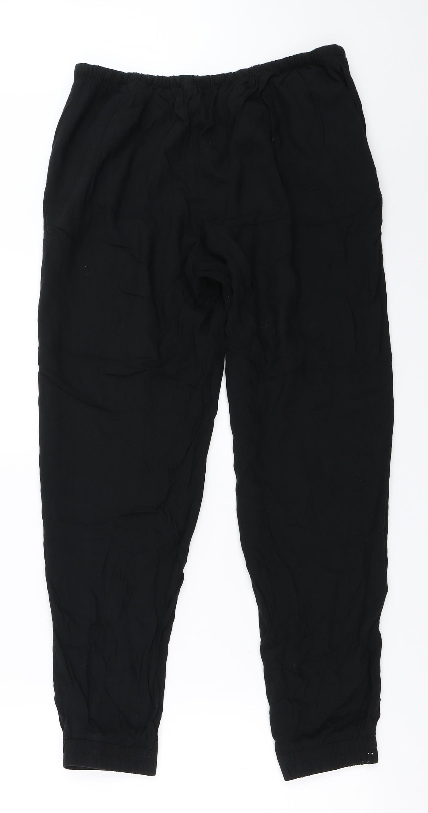 H&M Womens Black   Jogger Trousers Size 12 L25.5 in