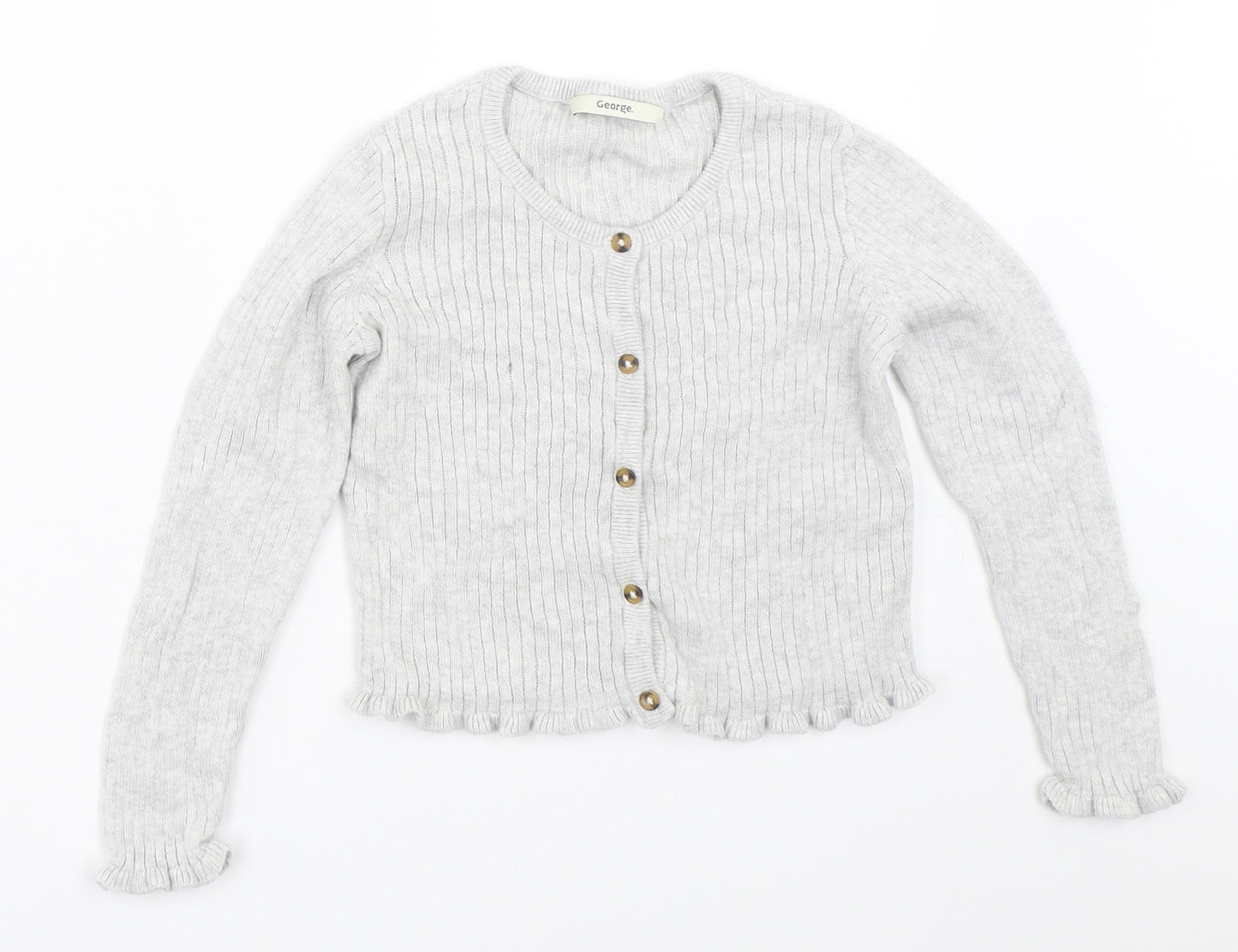 George Girls Grey   Cardigan Jumper Size 6-7 Years