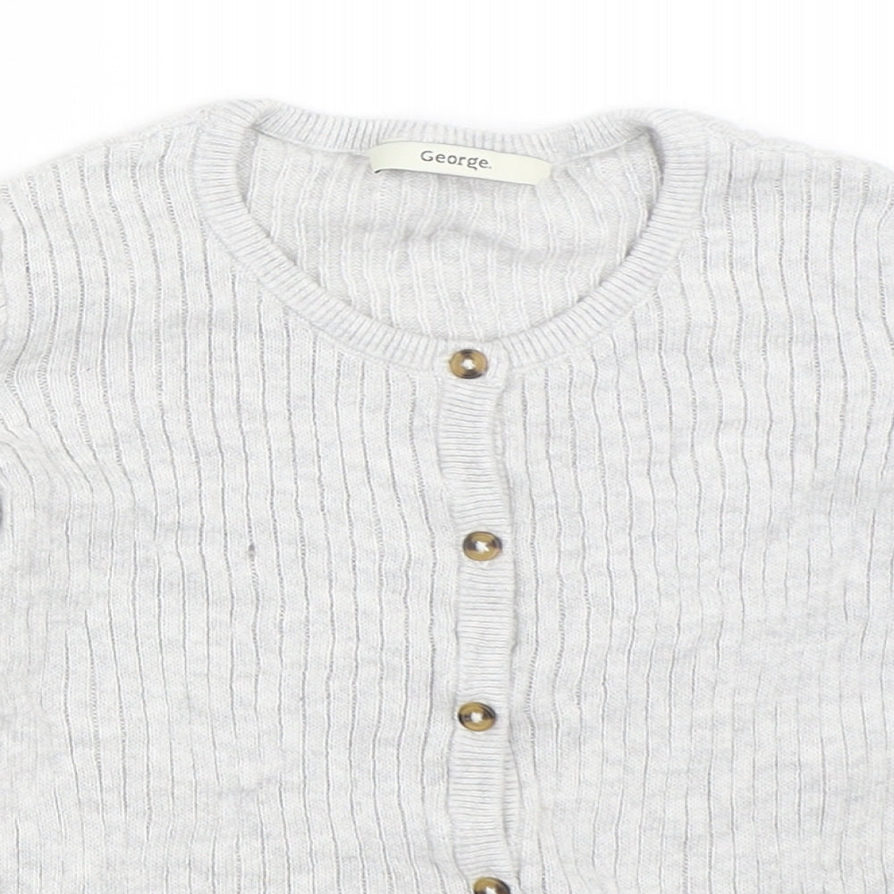 George Girls Grey   Cardigan Jumper Size 6-7 Years
