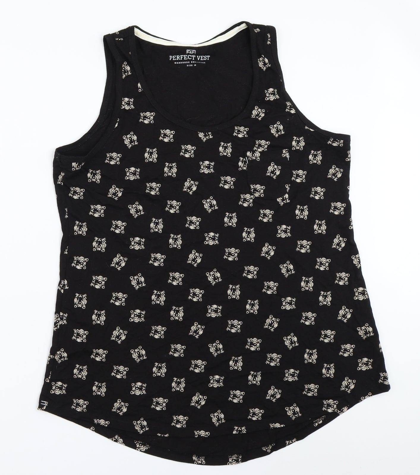 F&F Womens Black   Basic Tank Size 16