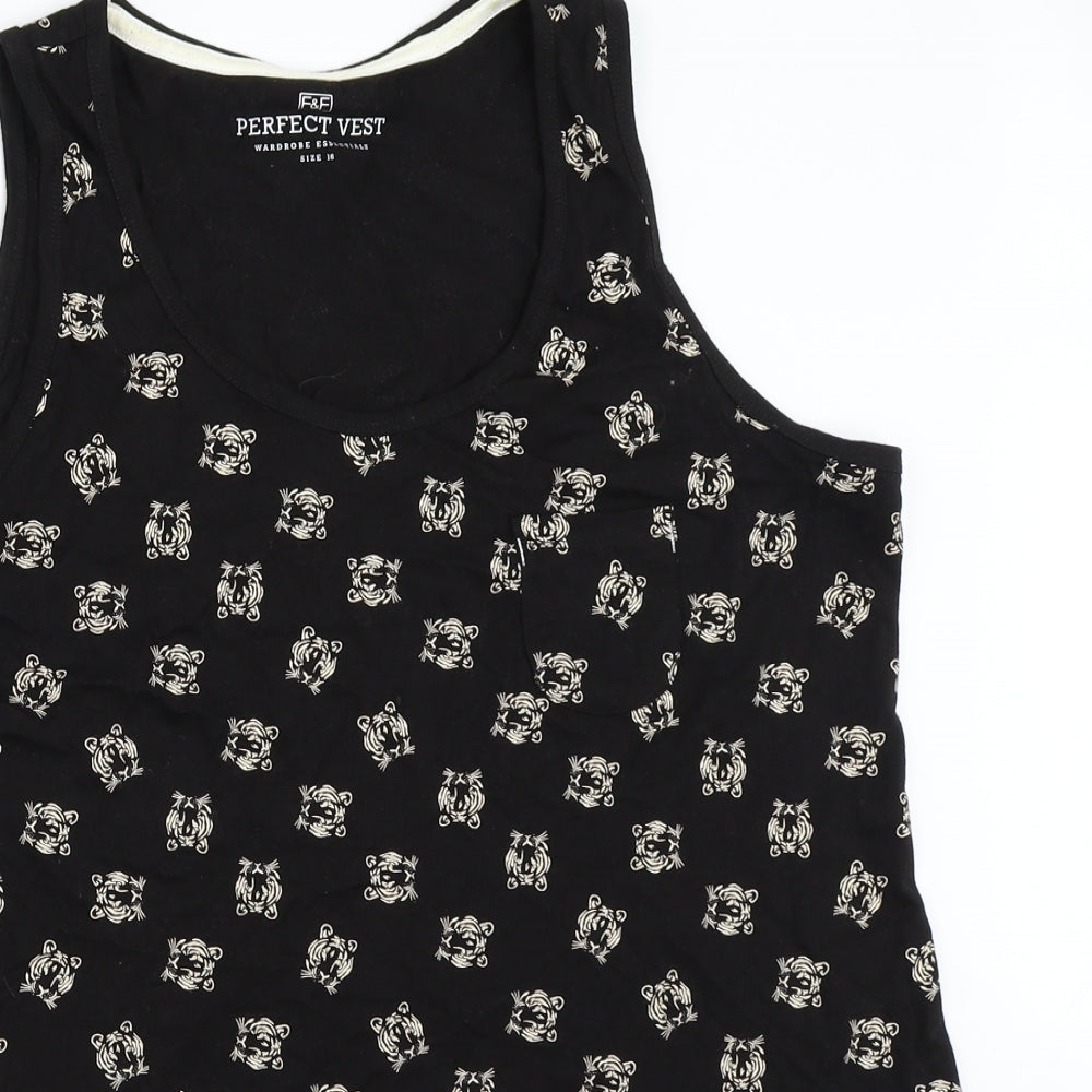 F&F Womens Black   Basic Tank Size 16