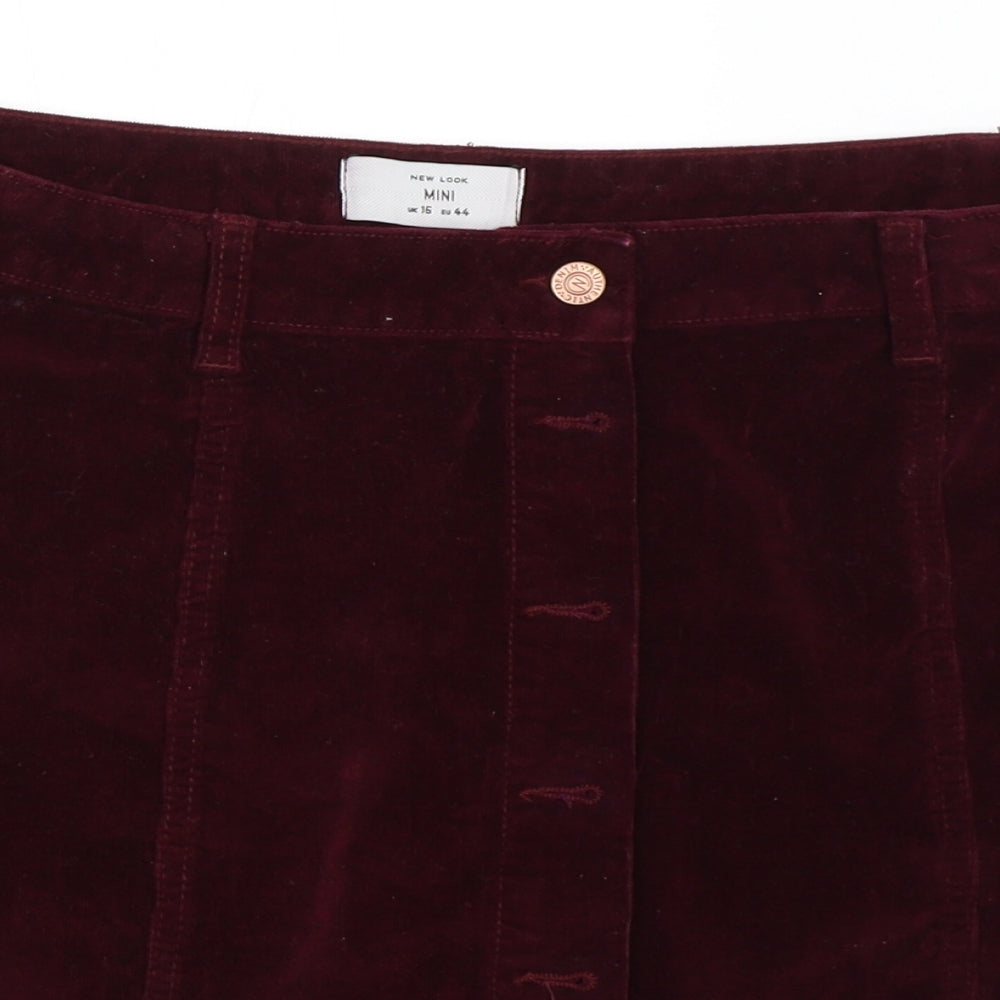 New Look Womens Red   Mini Skirt Size 16