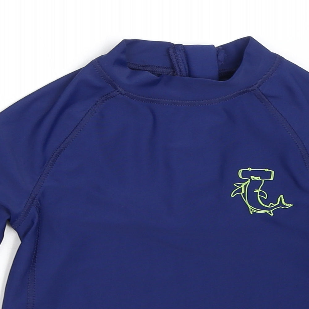 George Boys Blue   Basic T-Shirt Size 4-5 Years  - swim top
