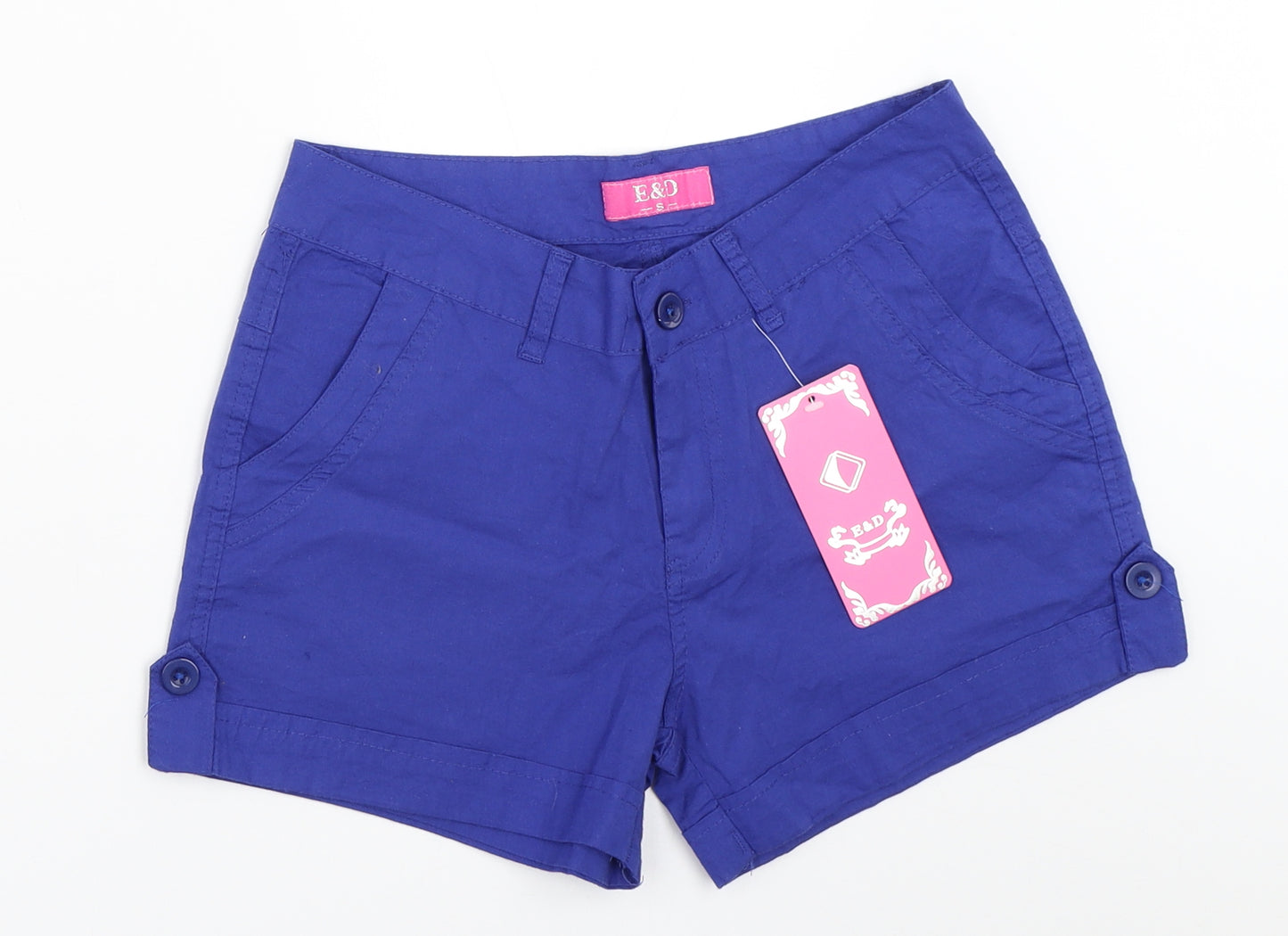 E&D Womens Blue   Hot Pants Shorts Size S