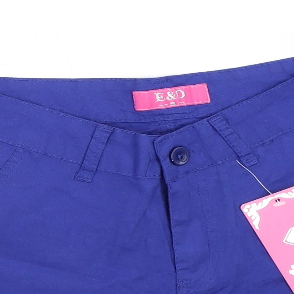 E&D Womens Blue   Hot Pants Shorts Size S