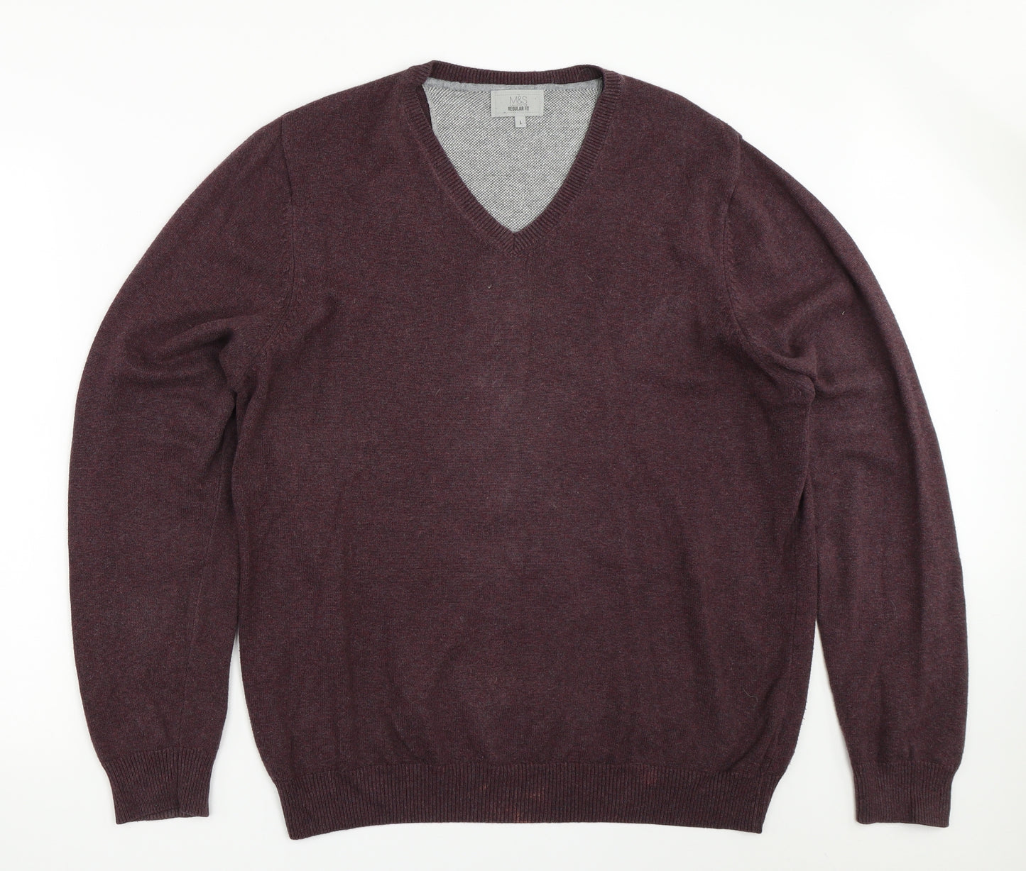 Marks and Spencer Mens Purple   Pullover Jumper Size L