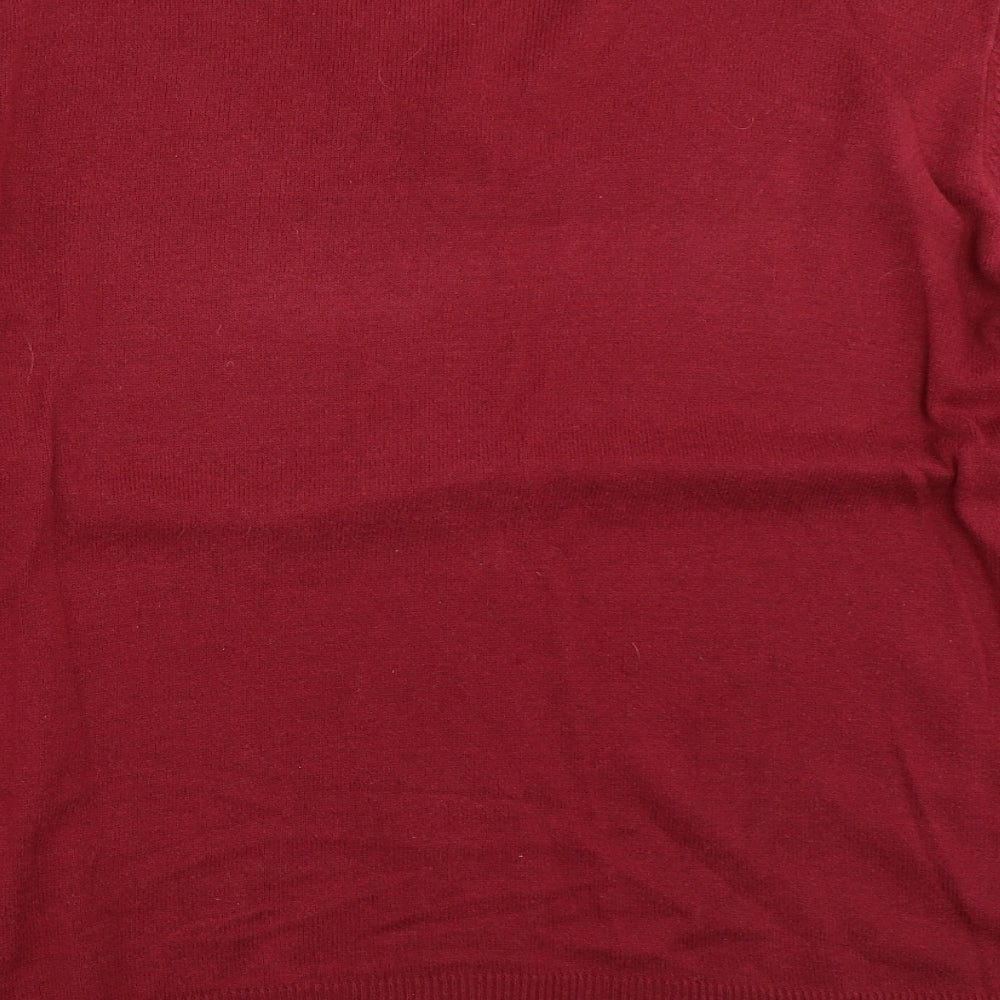 John Lewis Mens Red   Pullover Jumper Size L