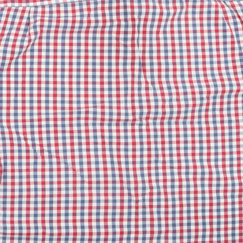 Marks and Spencer Mens Red Check   Button-Up Size XL