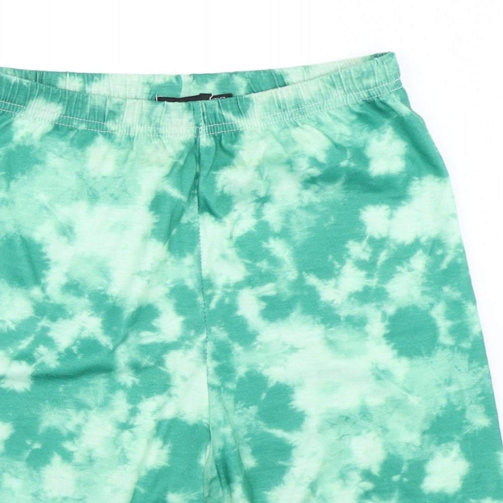 PRETTYLITTLETHING Womens Green   Compression Shorts Size 12 - Cycle shorts