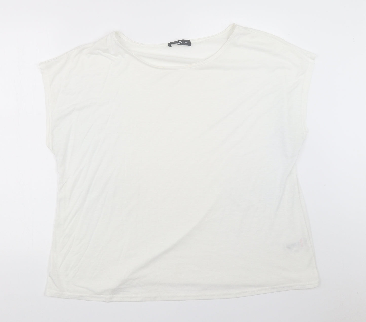 Nutmeg Womens White   Basic T-Shirt Size 20
