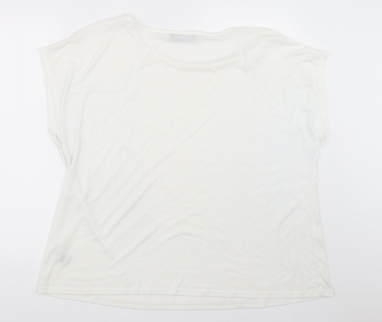 Nutmeg Womens White   Basic T-Shirt Size 20