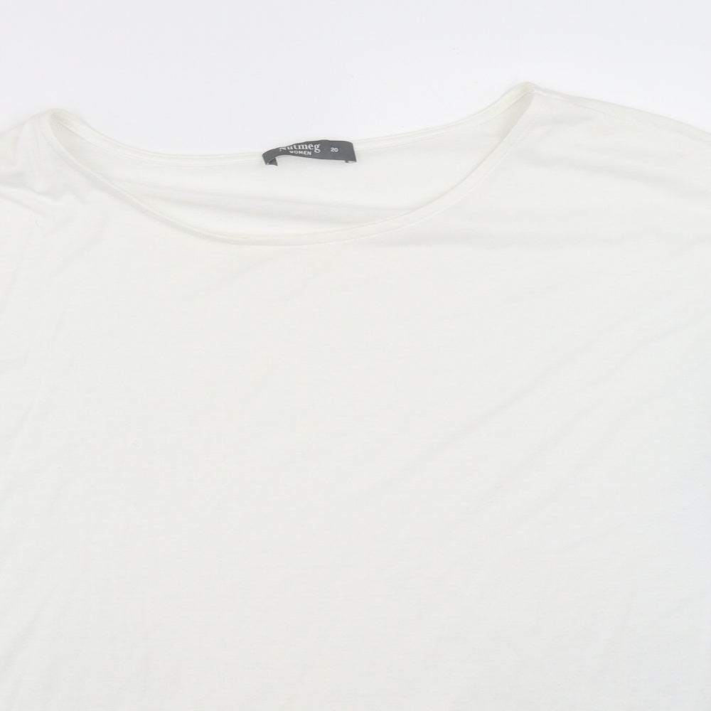 Nutmeg Womens White   Basic T-Shirt Size 20