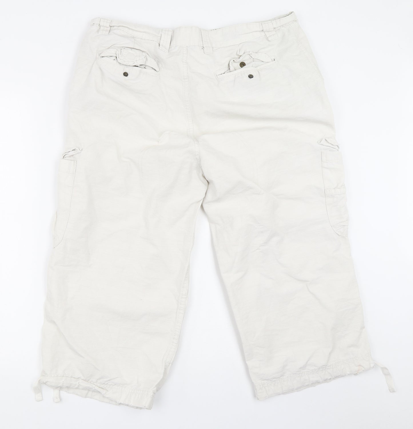 Primark Mens Ivory   Cargo Shorts Size 36 in
