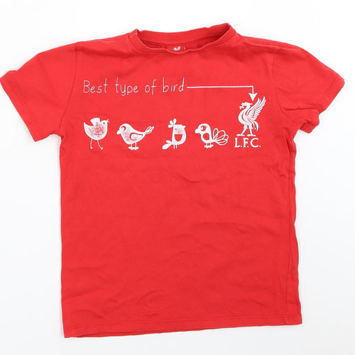 L.F.C Boys Red   Basic T-Shirt Size 7-8 Years  - Liverpool FC