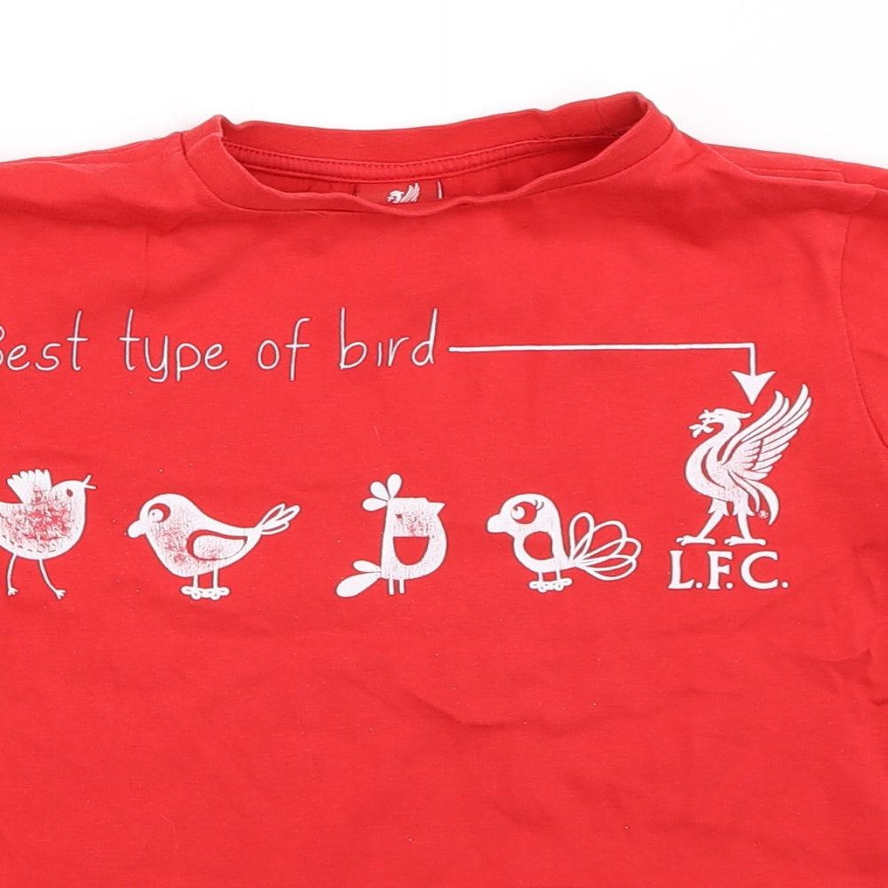 L.F.C Boys Red   Basic T-Shirt Size 7-8 Years  - Liverpool FC