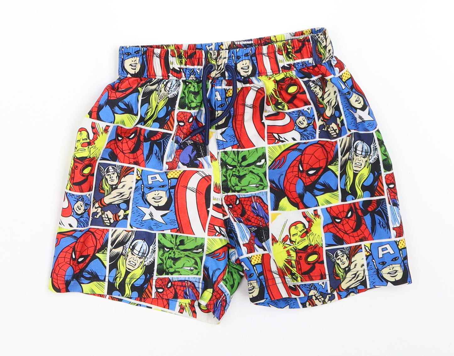 Matalan Boys Blue   Bermuda Shorts Size 6-7 Years - Marvel Comics
