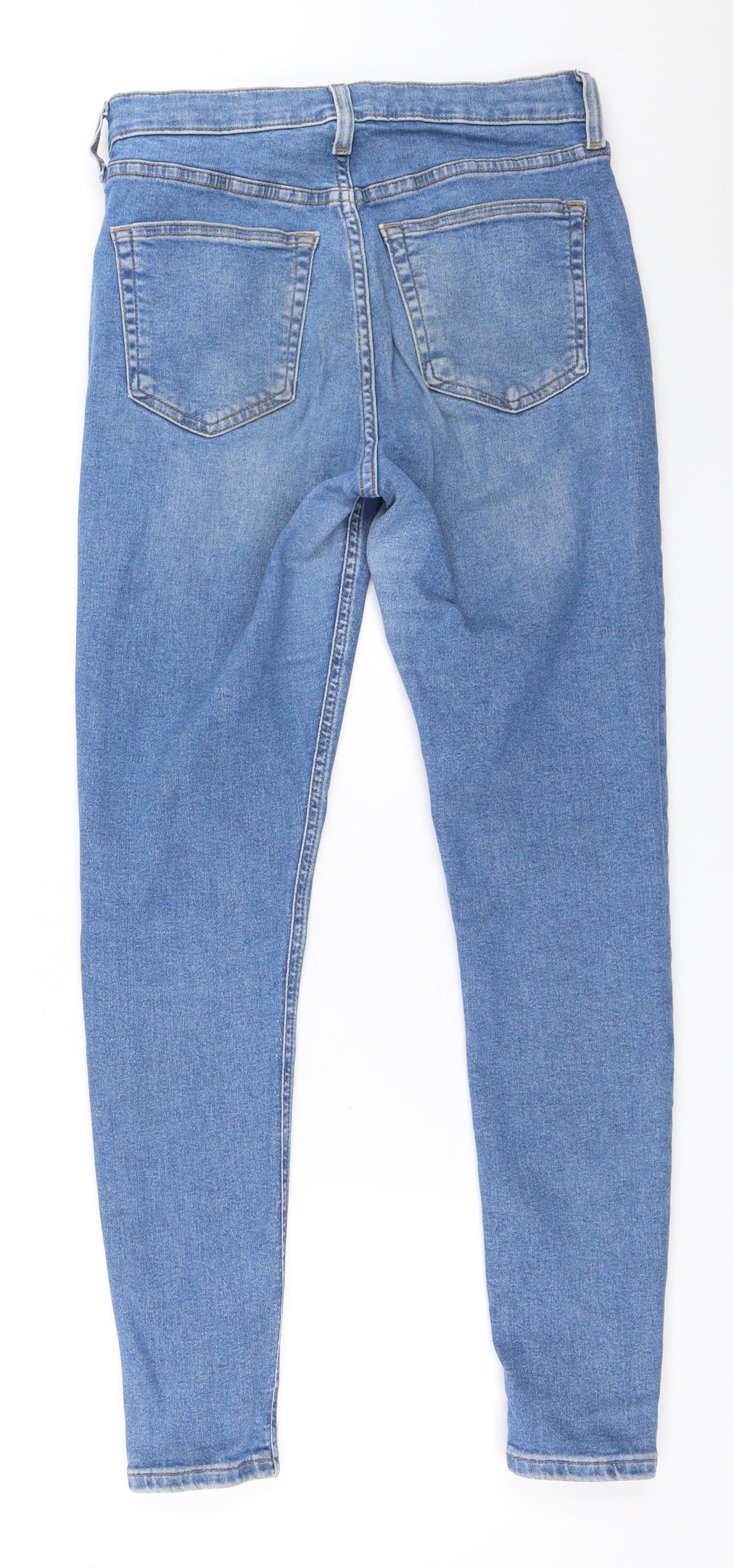 Topshop Womens Blue  Denim Skinny Jeans Size 30 in L32 in