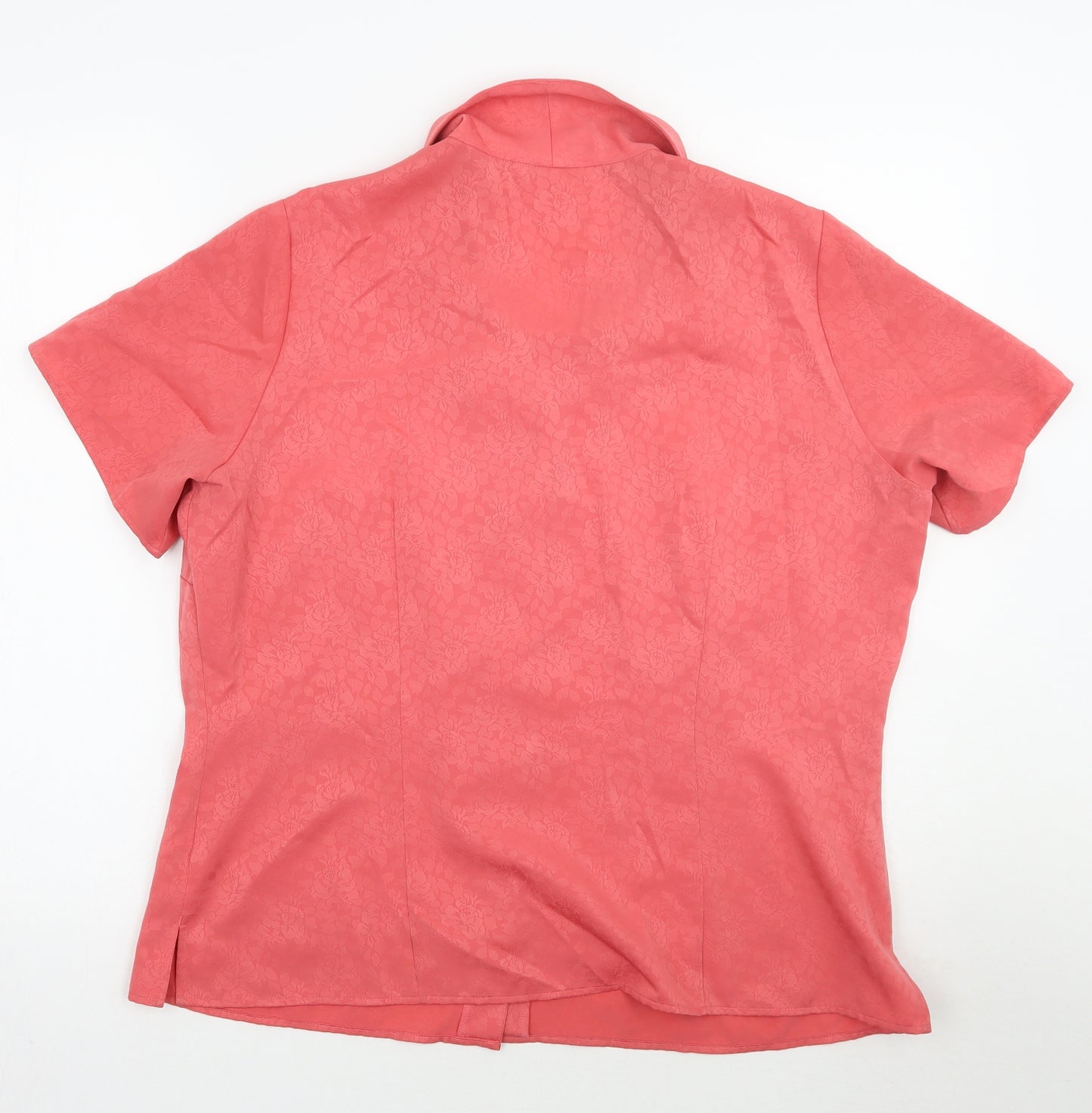 Marks and Spencer Womens Pink Floral  Basic Button-Up Size 16