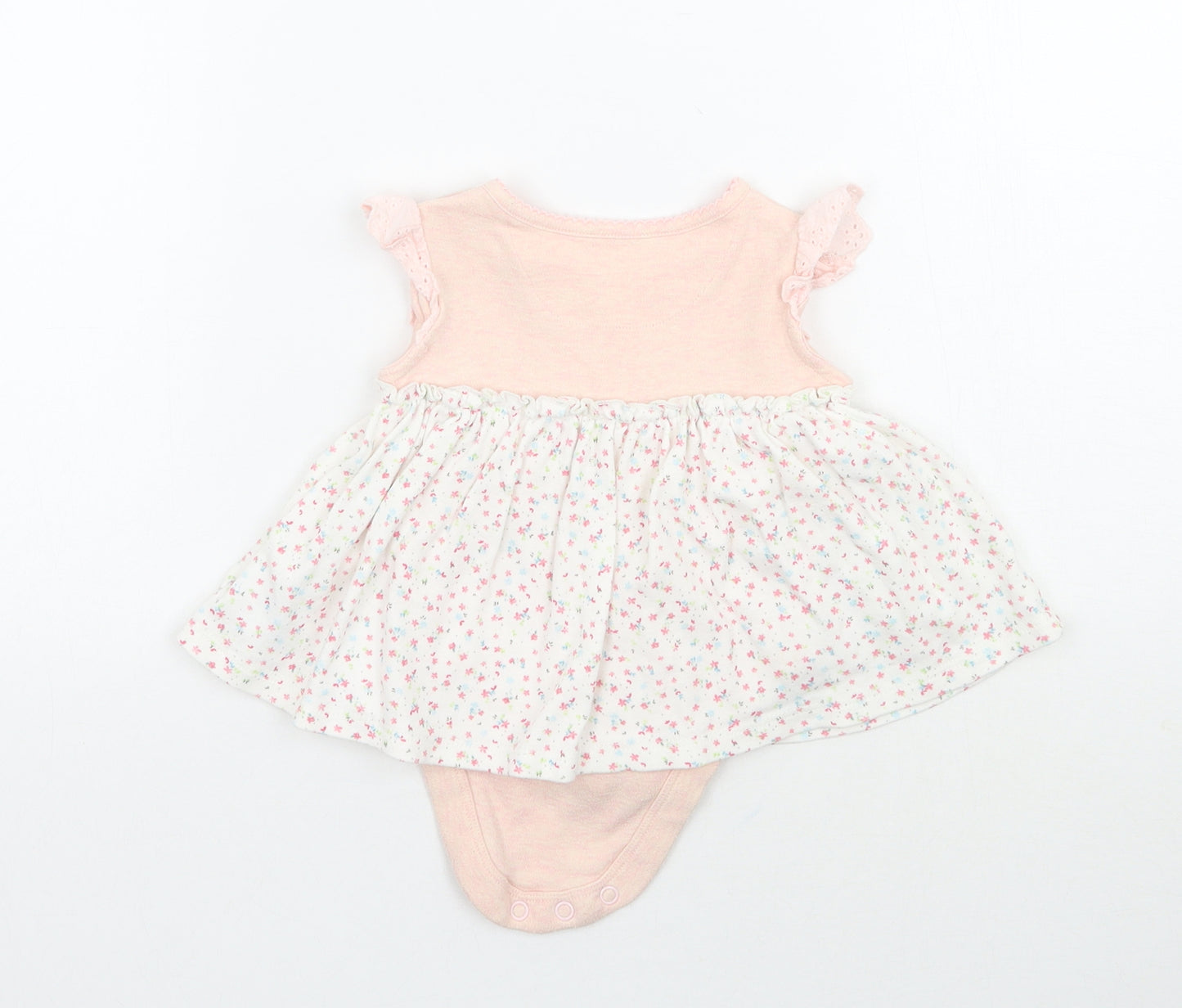 Mothercare Girls Pink Floral  Babygrow One-Piece Size 0-3 Months
