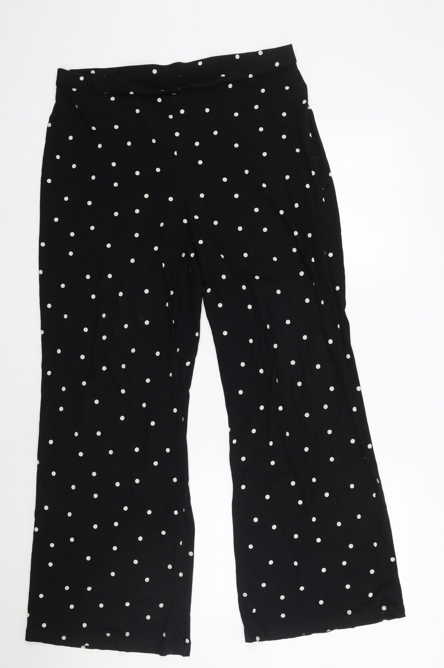 NEXT Womens Black Polka Dot  Sweatpants Trousers Size 16 L26 in