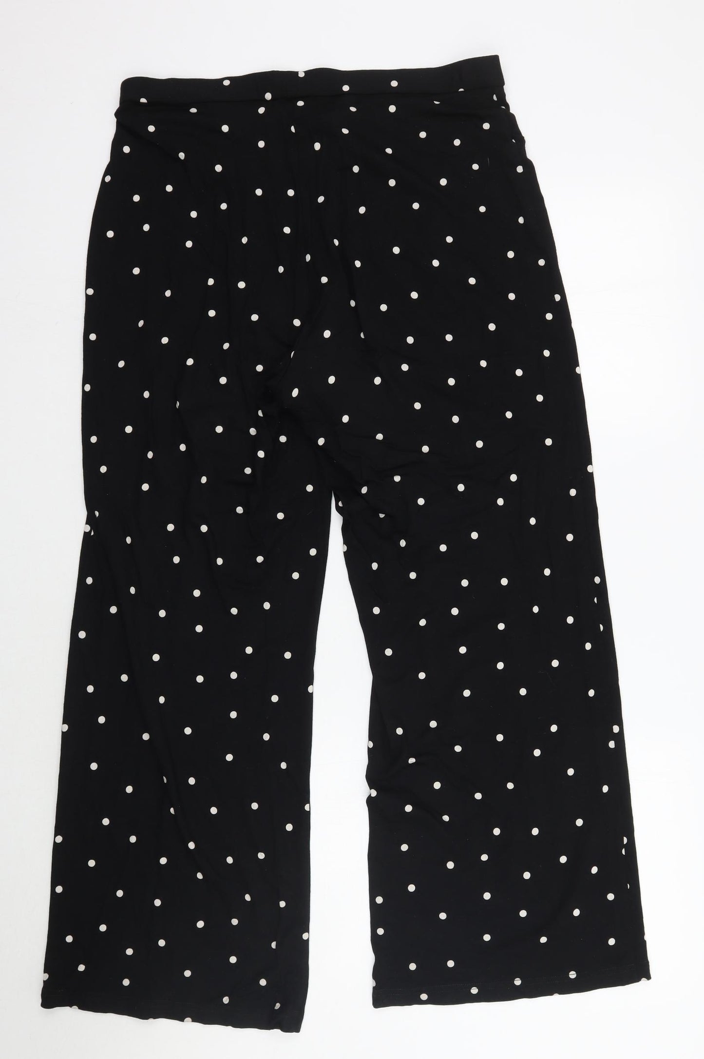 NEXT Womens Black Polka Dot  Sweatpants Trousers Size 16 L26 in