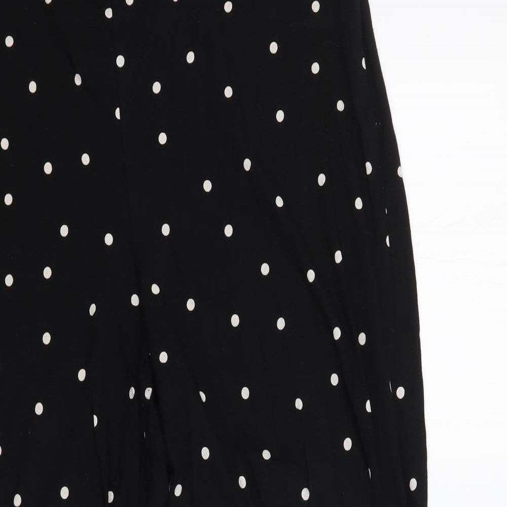 NEXT Womens Black Polka Dot  Sweatpants Trousers Size 16 L26 in