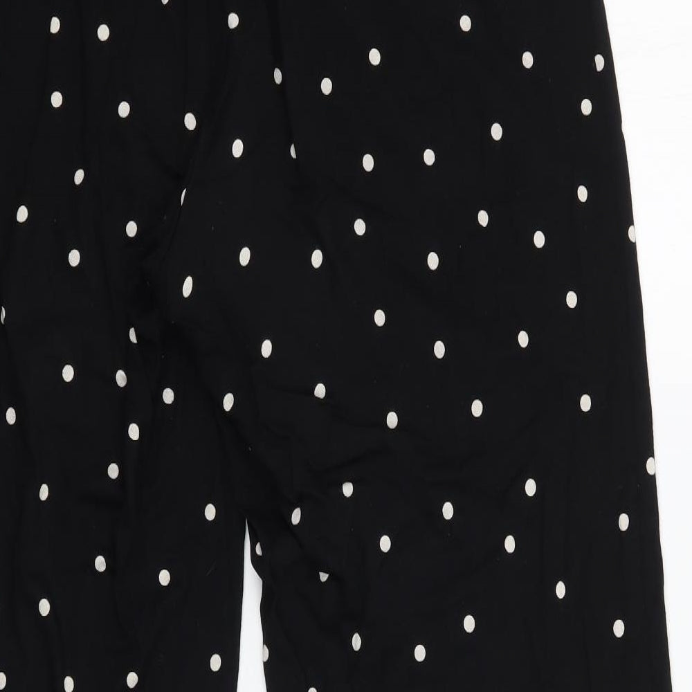 NEXT Womens Black Polka Dot  Sweatpants Trousers Size 16 L26 in