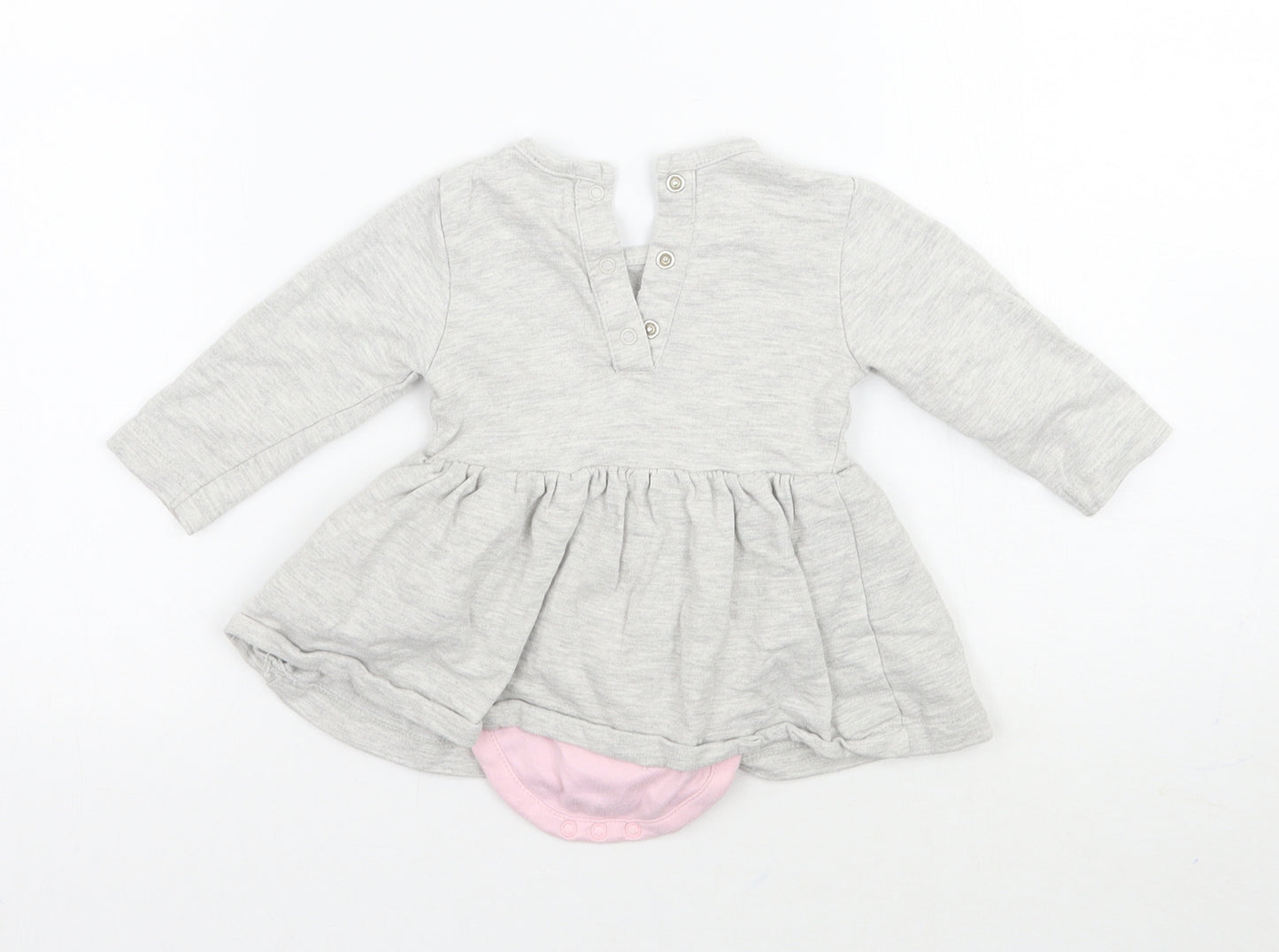 Minoti Girls Grey   Babygrow One-Piece Size 0-3 Months