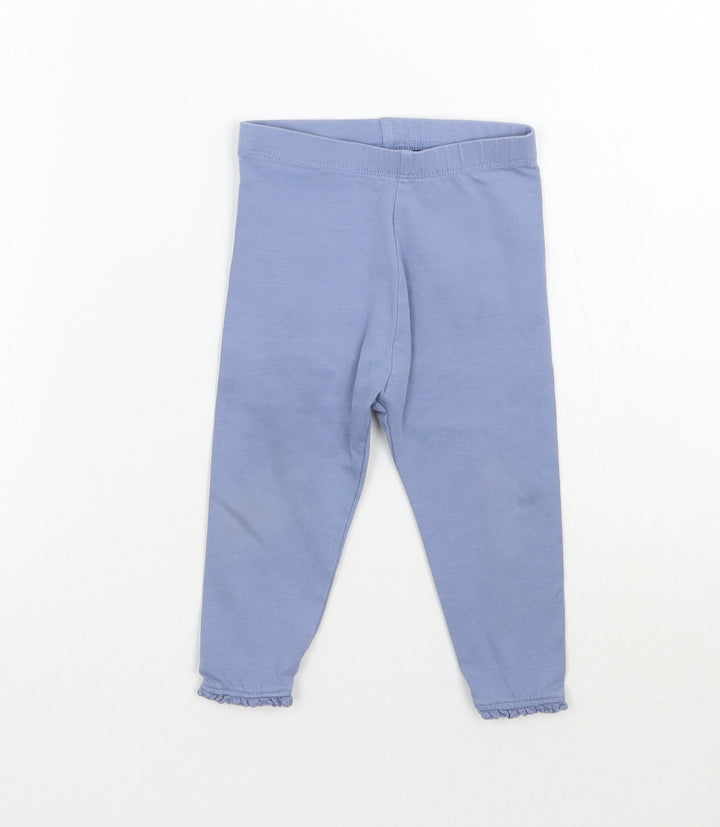 Mothercare Girls Purple   Capri Leggings Size 9-12 Months