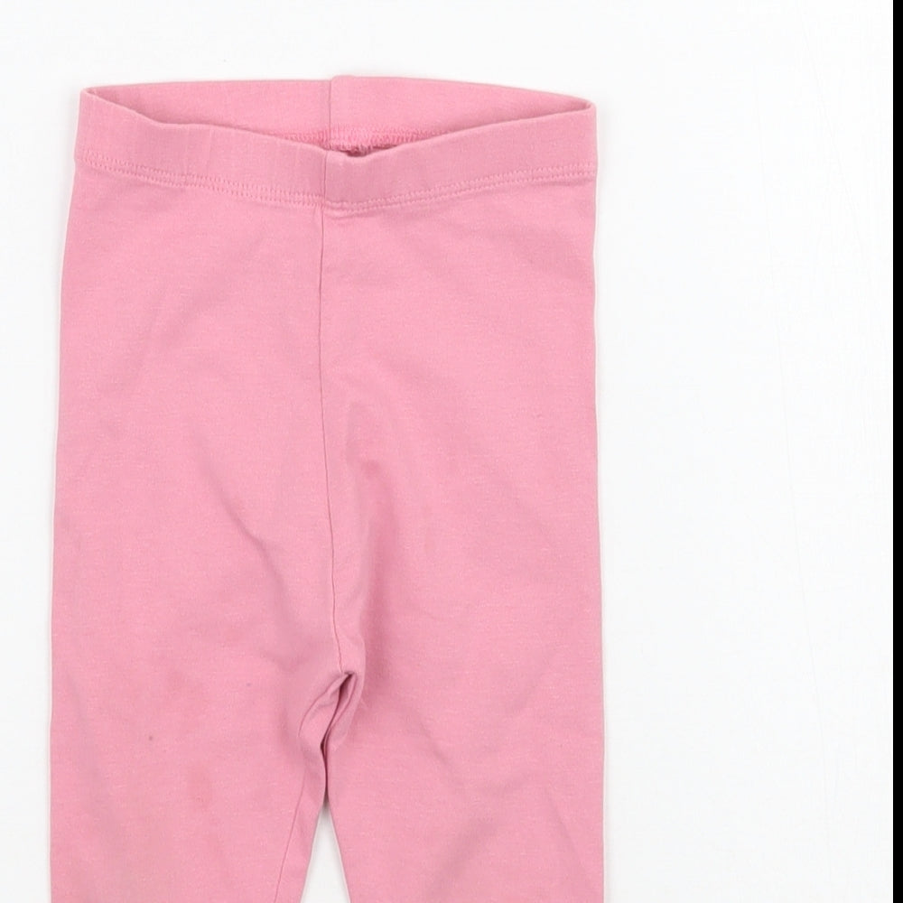 Mothercare Girls Pink   Capri Leggings Size 9 Months