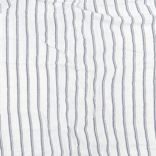 Love to lounge Womens White Striped  Basic Button-Up Size XL