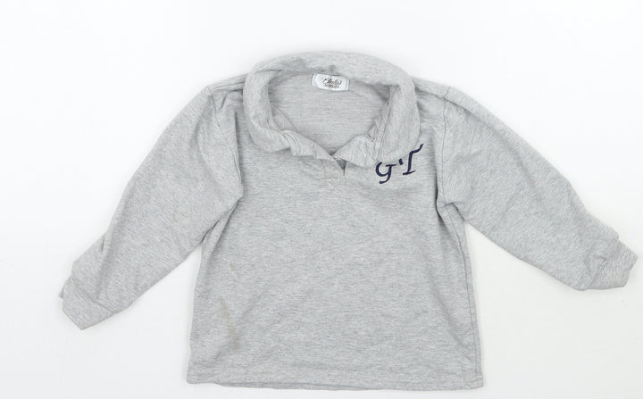 Estrellas Boys Grey Pullover Jumper Size 3-4 Years