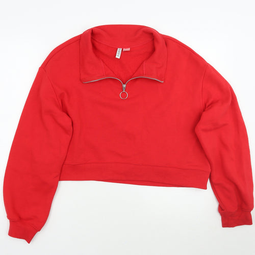 H&M Womens Red   Pullover Jumper Size M