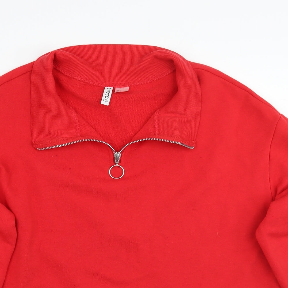 H&M Womens Red   Pullover Jumper Size M