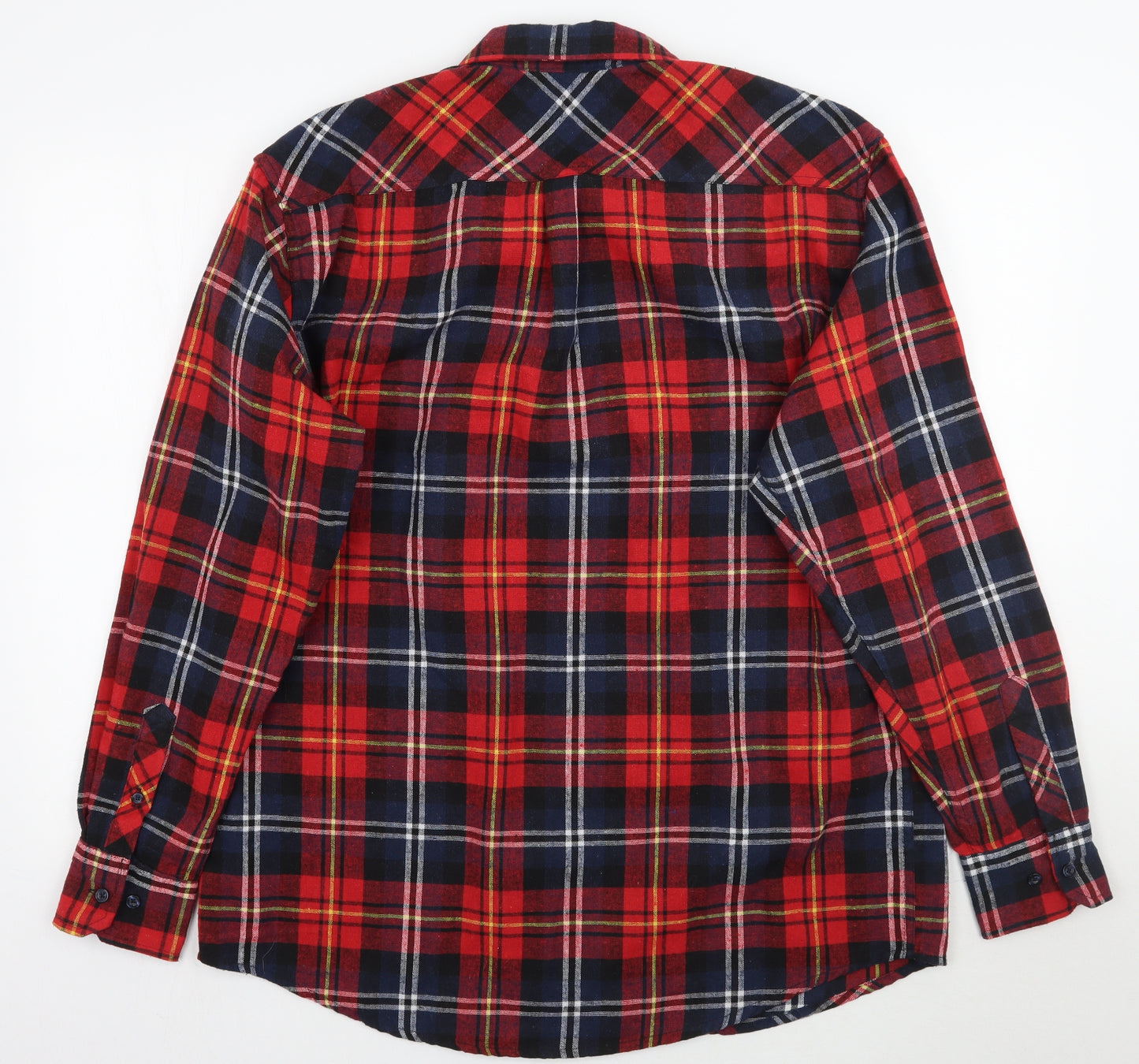 Activa Womens Red Check  Basic Button-Up Size XL