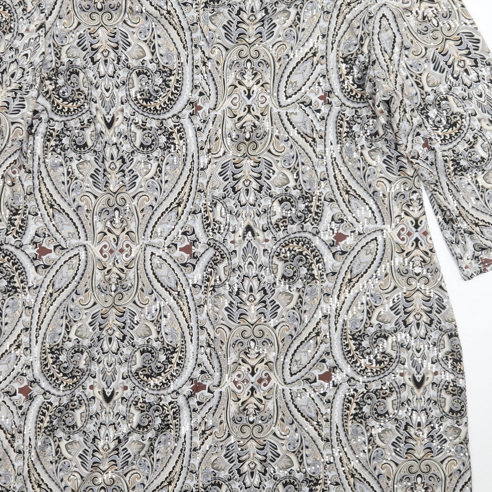 F&F Womens Grey Paisley  A-Line  Size 20