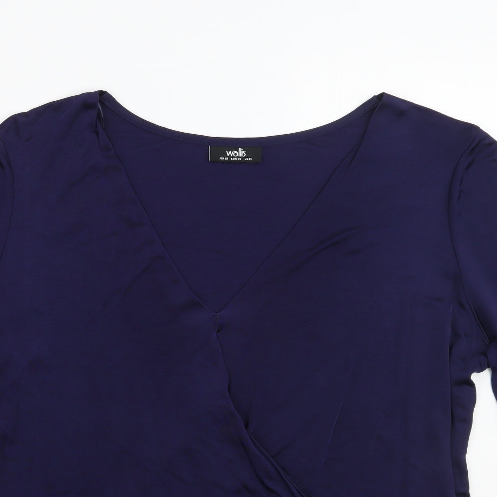 Wallis Womens Blue   Basic Blouse Size 18
