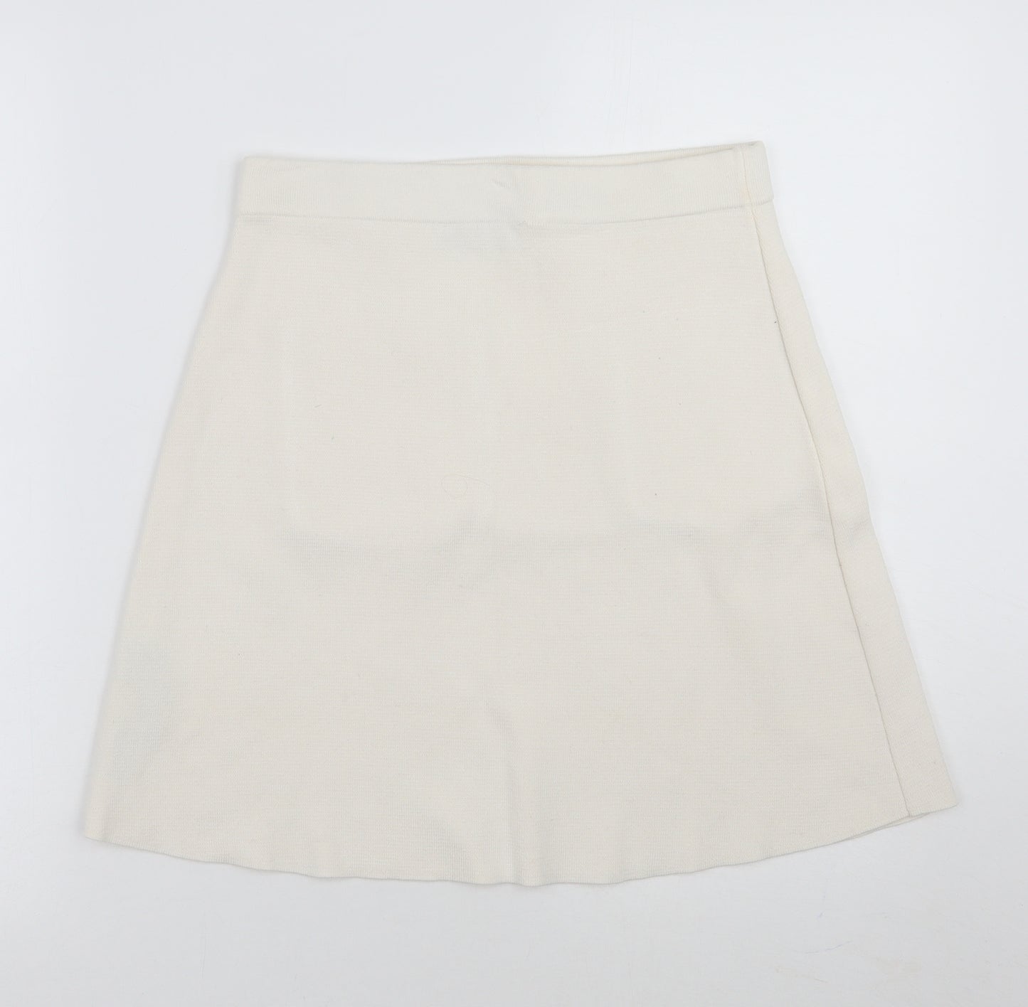 Zara Womens Ivory   A-Line Skirt Size S