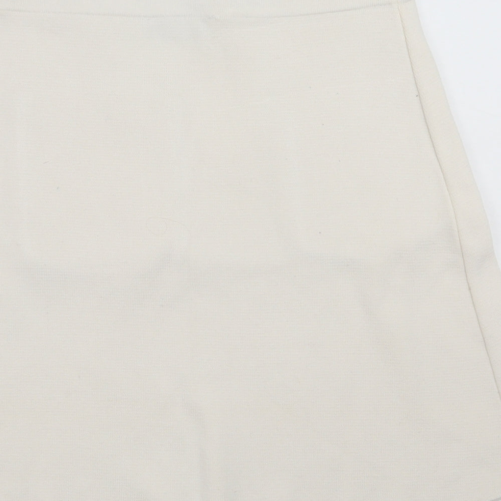Zara Womens Ivory   A-Line Skirt Size S