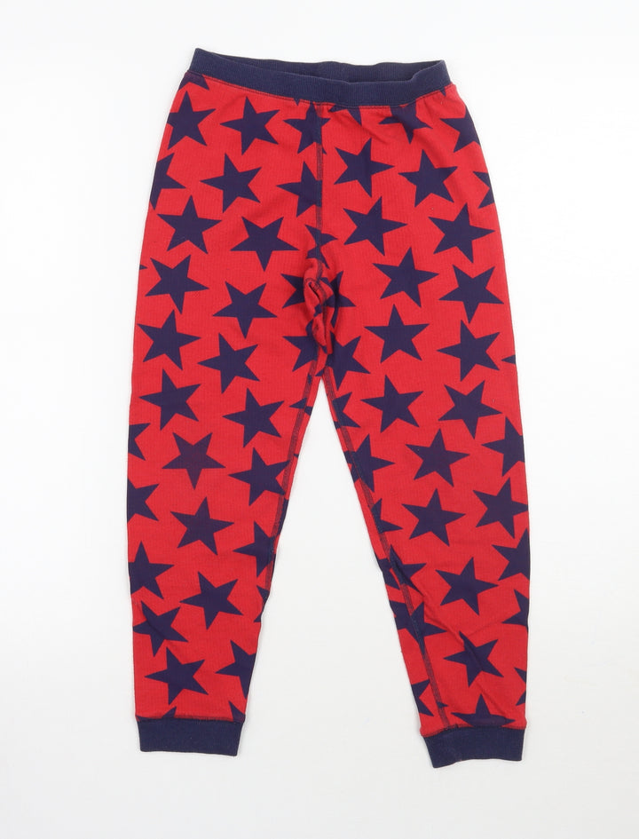 Marks and Spencer Girls Red Geometric Pyjama Pants Size 9-10 Years