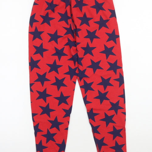 Marks and Spencer Girls Red Geometric   Pyjama Pants Size 9-10 Years