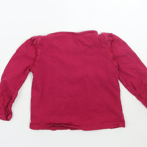 George Girls Pink Floral  Basic T-Shirt Size 2-3 Years